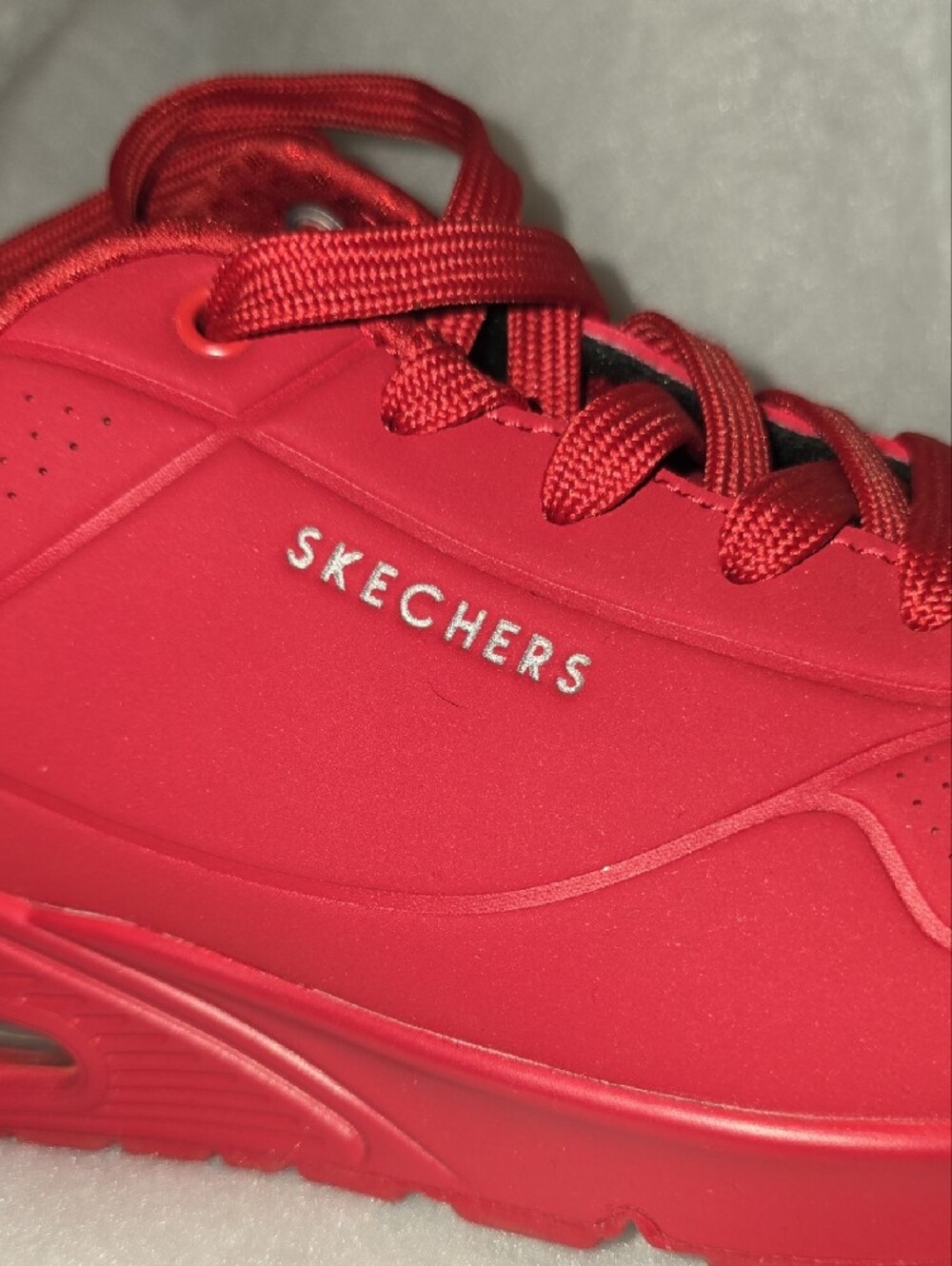 Skechers All-Red Casual Lace-Up Sneakers - Picture 4 of 7